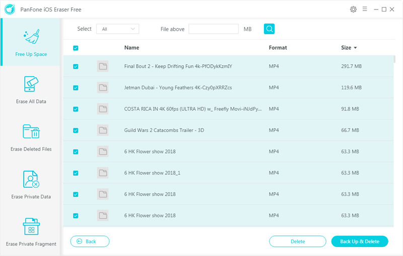 open large file backups step 2